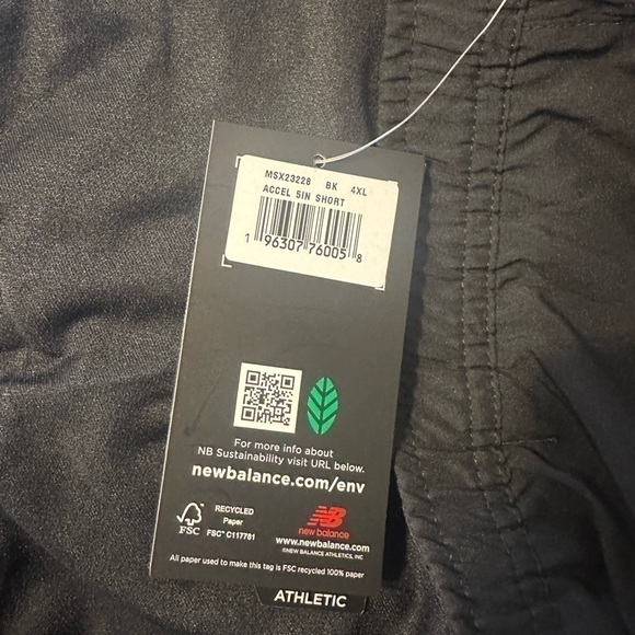 New Men’s new balance size 4XL black  shorts 5” seam - Picture 5 of 6